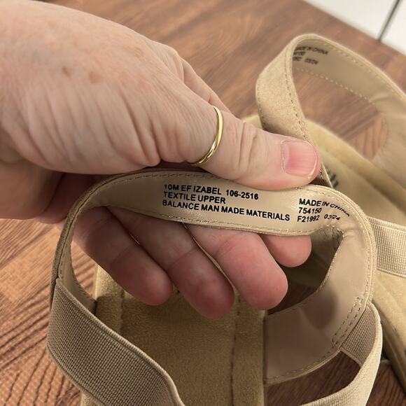 east 5th Womens Izabel Heeled Sandals Crystals Cream Faux Suede Women’s Size 10 - Picture 7 of 7